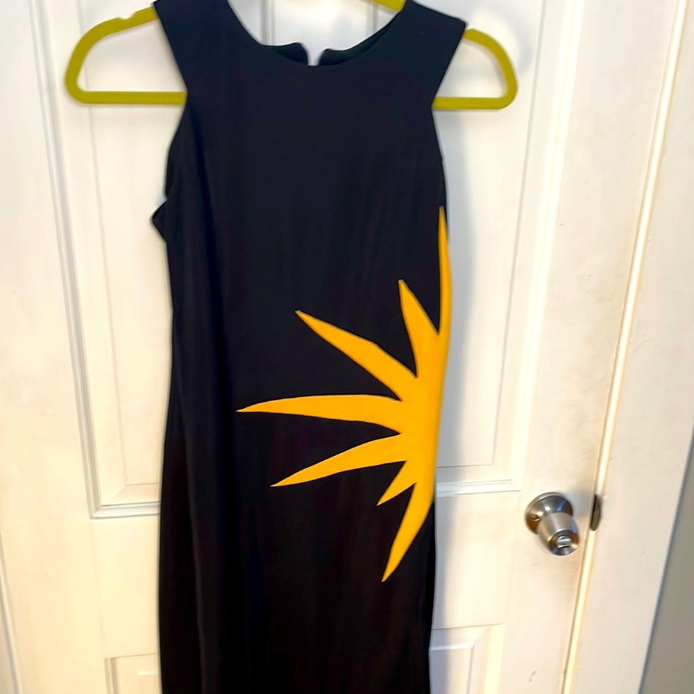 Size medium, long black dress, machine washable